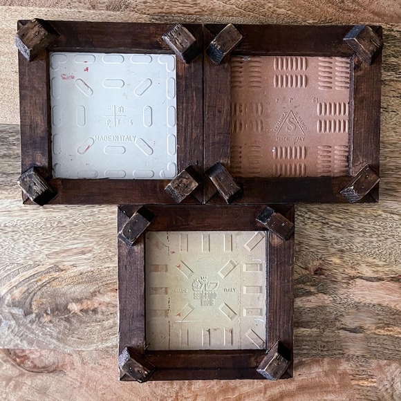 Italian Ceramic Tile Trivet with Carved Wood Frame EUC MCM VTG - Picture 4 of 7